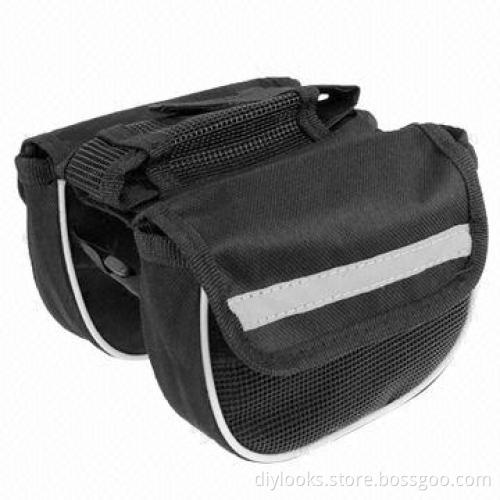 Bicycle Top Tube Double Bag, Measures 19.0 x 14 x 14cm
